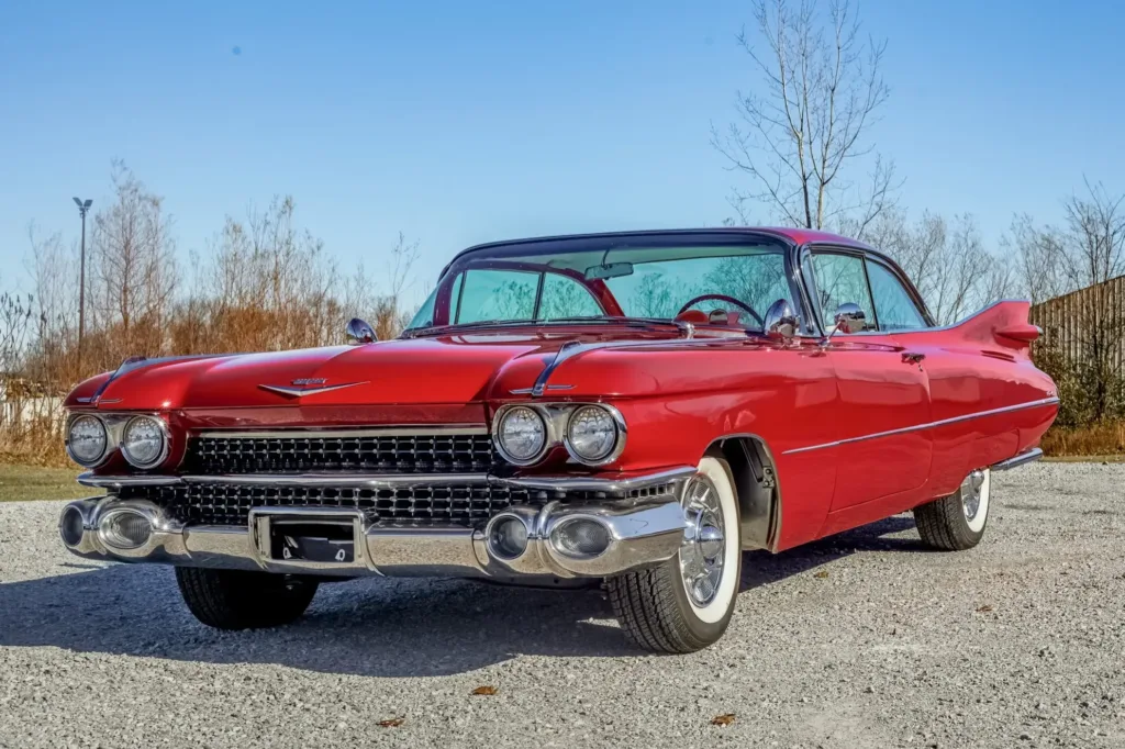 red 1960 Cadillac