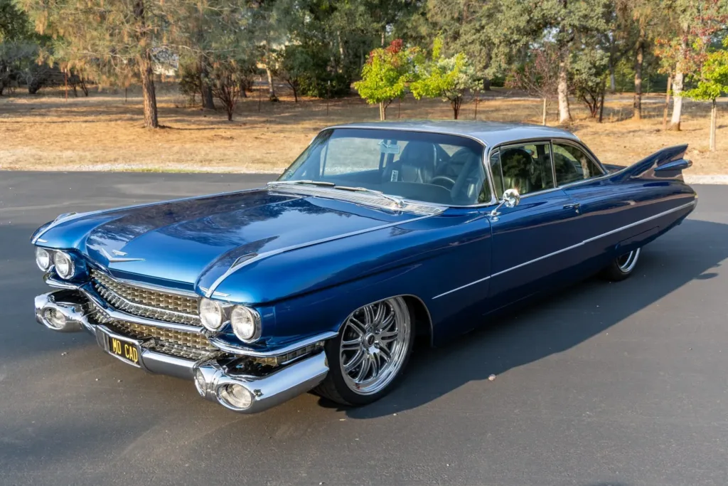 blue 1960 Cadillac